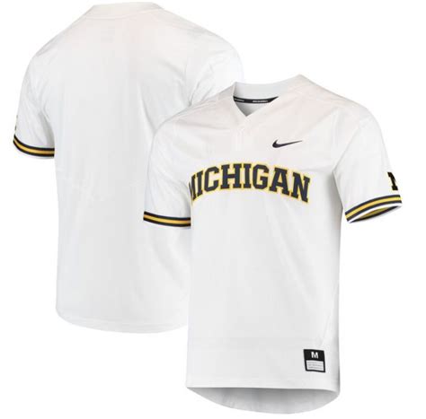 nike university of michigan baseball white replica jersey|university of michigan nike.